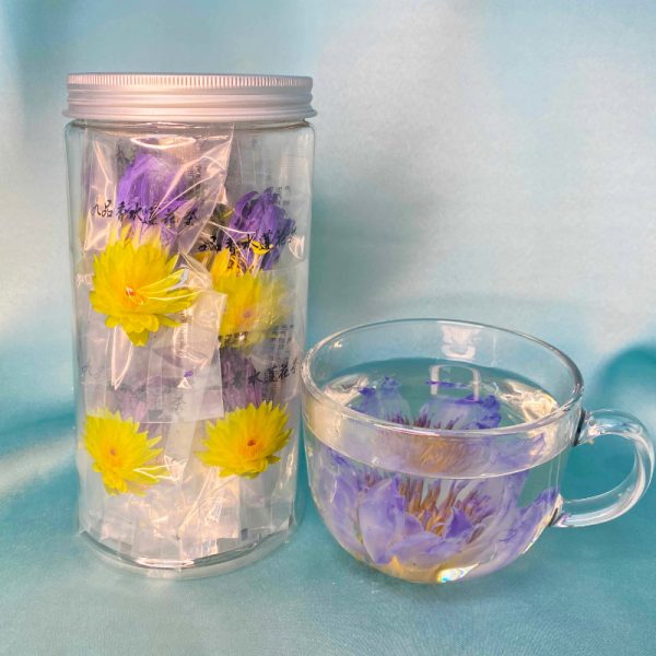 山水间同款九品十三品香水莲花茶紫金蓝莲花13朵 - 图片 3